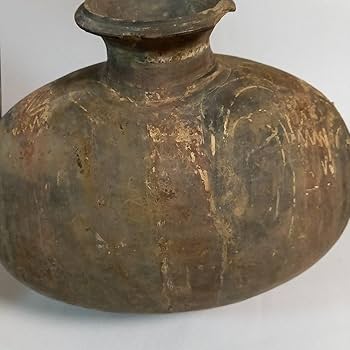 漢時代加彩三足土器　古代中国　中国古美術　考古遺物　発掘出土品　博物館展示品同手 漢時代加彩三足土器 古代中国 中国古美術 考古遺物 発掘出土